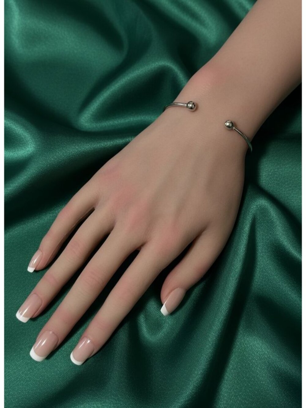 925 Sterling Silver Interchangeable Bangle, Modular Screw-End Cuff Bracelet - Picture 6 of 8